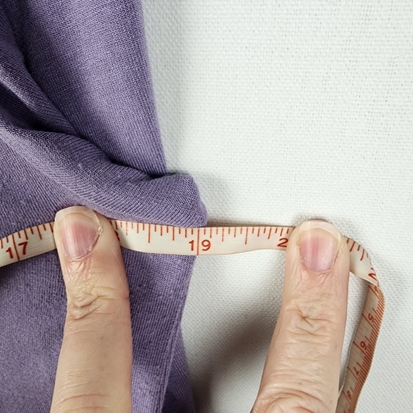 J Jill Wearever V-Neck Purple Peplum Top Size XSP 3/4 Sleeve Easter Pastel - Picture 6 of 7